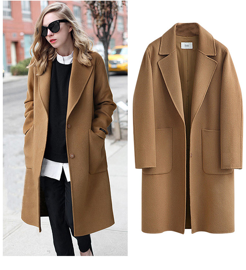 " Womens Winter Long Trench Coat Jacket Ladies Overcoat Zipper Sweaters "